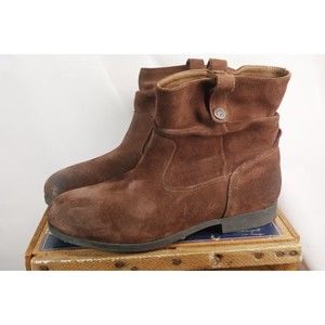 Birkenstock Sarnia Women's Size 10 Brown Suede Ankle Boot Pull On Slouch $179
